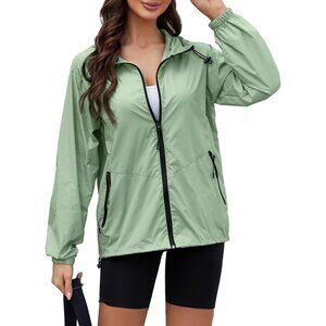 Packable Rain Jacket Women Waterproof Lightweight Jacket With Hood Womens Windbr